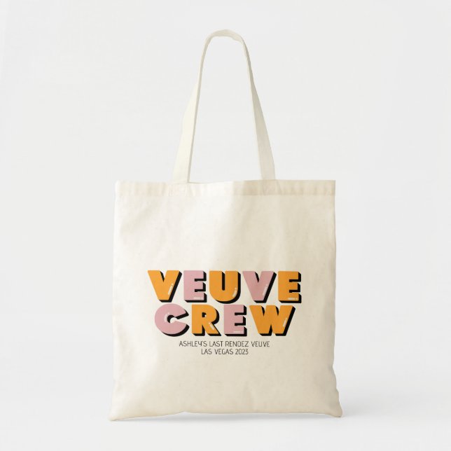 Bolsa Tote Veuve Antes de Vows Último Rendez Veuve Tote Bag (Frente)