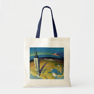 Bolsa Tote Viagem Antiga Nova York Edifício Empire State
