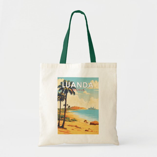 Bolsa Tote Viagem Art Vintage de Luanda Angola (Frente)