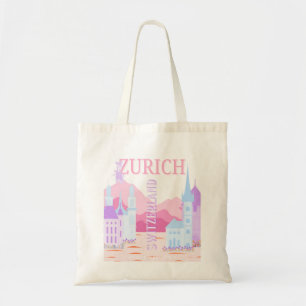 Bolsa Tote Viagem de Arte Zurique, Suiça, Viagem de Disquete