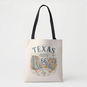 Bolsa Tote Viagem de Carro pela Estrada 66 no Texas ao Estilo