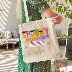 Bolsa Tote Viagem de cruzeiro personalizada de halloween em f