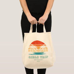Bolsa Tote Viagem de despedida de solteira pôr do sol retrô C