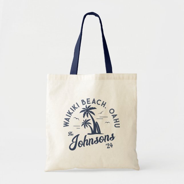 Bolsa Tote Viagem de Férias Familiares Personalizadas de Summ (Frente)