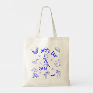 Bolsa Tote Viagem de Meninas 2026 Cruzeiro de Férias na Praia