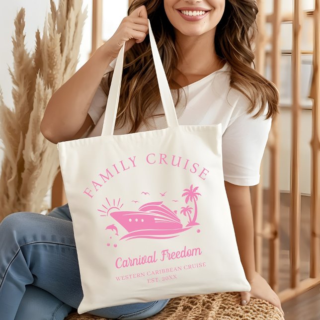 Bolsa Tote Viagem de Trip para Raparigas do Cruise Familiar P (Criador carregado)
