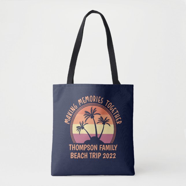 Bolsa Tote Viagem de Verão de Reunião da Família Personalizad (Frente)