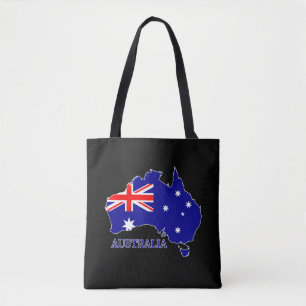 Bolsa Tote Viagem do Mapa de Sinalizador Australiano