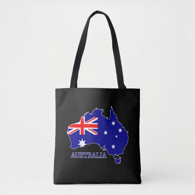 Bolsa Tote Viagem do Mapa de Sinalizador Australiano (Frente)