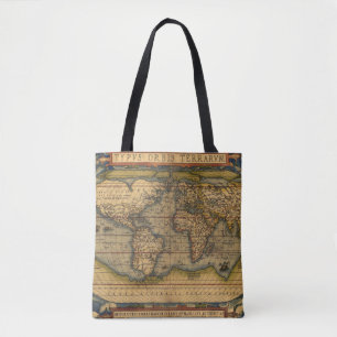 Bolsa Tote Viagem do Mapa Mundial Antiquado Ortelius Europa