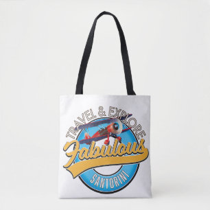 Bolsa Tote Viagem e Explore o fabuloso Santorini
