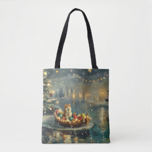 Bolsa Tote Viagem Festiva de Natal de Akita