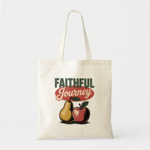 Bolsa Tote Viagem Fiel Pear Apple Retro Christian Tee