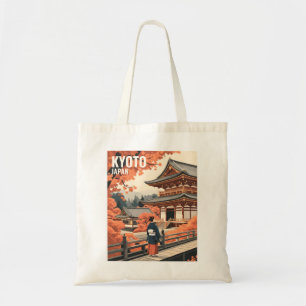 Bolsa Tote Viagem para Kyoto Japão Outono Templo Personalizar
