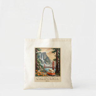 Bolsa Tote Viagem pela Califórnia Paisagem Texturizada em 3D 
