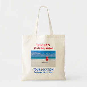 Bolsa Tote Viagem Tropical de Praia de Raparigas Festas de an
