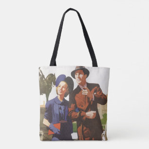 Bolsa Tote Viagens Antigas, Turistas de Férias em Passeio