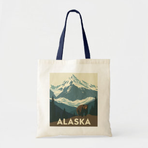 Bolsa Tote Viagens pelo Deserto Selvagem do Alasca Antigo
