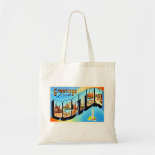 Bolsa Tote Viagens vintage de MÃES de Boston Massachusetts S