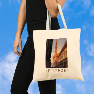 Bolsa Tote Viagens vintage, Firenze, Florença, Palazzo Vecchi