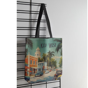 Bolsa Tote Viagens vintage Key West personalizável