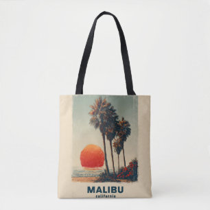 Bolsa Tote Viagens vintage Malibu California