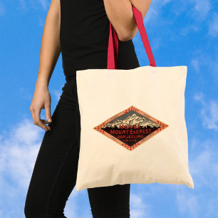 Bolsa Tote Viagens vintage, Monte Everest, Darjeeling India