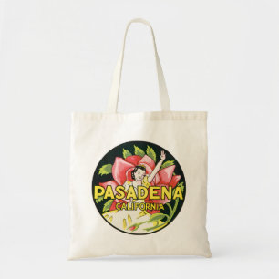 Bolsa Tote Viagens vintage, Pasadena California, Lady e Rosa