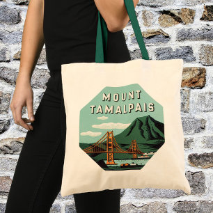 Bolsa Tote Viagens vintage, Tamalpais Mountain ou Mount Tam