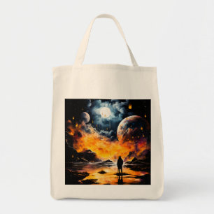 Bolsa Tote Viajante Astronauta Jornada Horizonte Cósmico