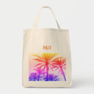 Bolsa Tote Vias MONOGRAM pôr do sol Tote Bag RETRO PALM TREES