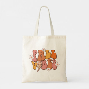 Bolsa Tote Vibes de queda cor-de-rosa e laranja