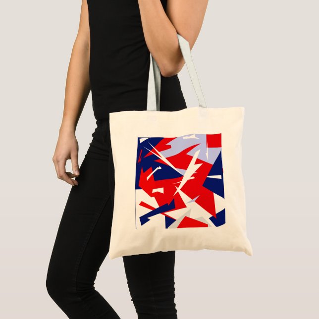 Bolsa Tote Vibes Positivos Vermelho Azul Branco (Frente (produto))