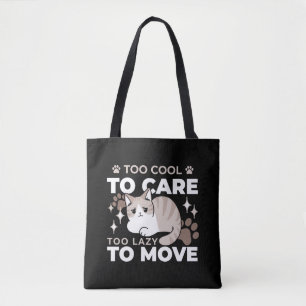 Bolsa Tote Vibes relaxadas e preguiçosas para Design de gatin