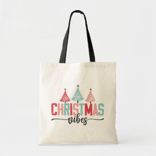 Bolsa Tote Víblias de Natal - Design de Árvore Festiva