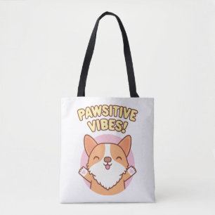 Bolsa Tote Víblias Pawsitive Pawsitive Paws De Corgi Bonitas