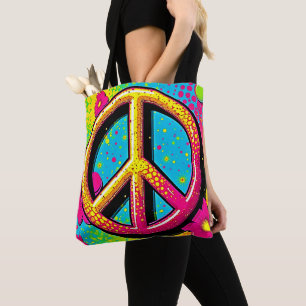 Bolsa Tote Vibração Colorida de Paz e Amor
