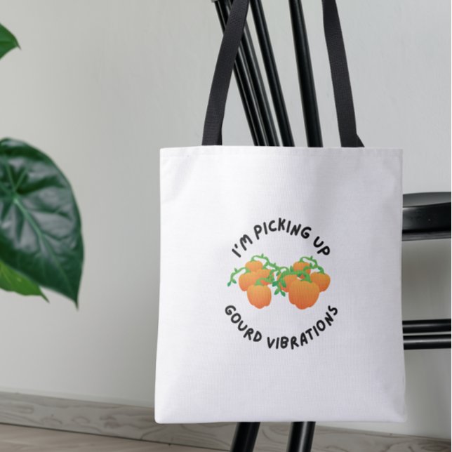 Bolsa Tote Vibrações de abóbora (Criador carregado)