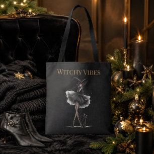 Bolsa Tote Vibrações de Bruxa Edição Dark – Bruxa Gótica & Ga