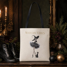 Bolsa Tote Vibrações de Bruxa Edição Leve – Bruxa Gótica & Ga