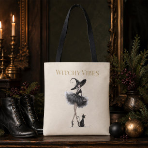 Bolsa Tote Vibrações de Bruxa Edição Leve – Bruxa Gótica & Ga