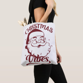 Bolsa Tote Vibrações de Natal Design Vintage