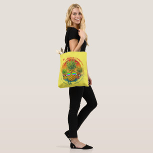 Bolsa Tote Vibrações de Verão de Abacaxi Divertido
