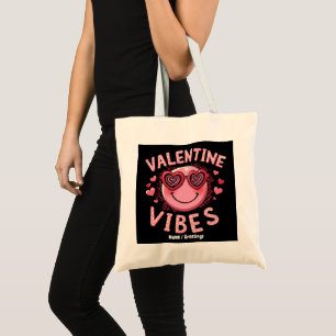 Bolsa Tote Vibrações do Dia dos Namorados Hippie Dia dos Namo