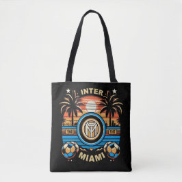 Bolsa Tote Vibrações do Futebol em Movimento: Inter Miami FC 