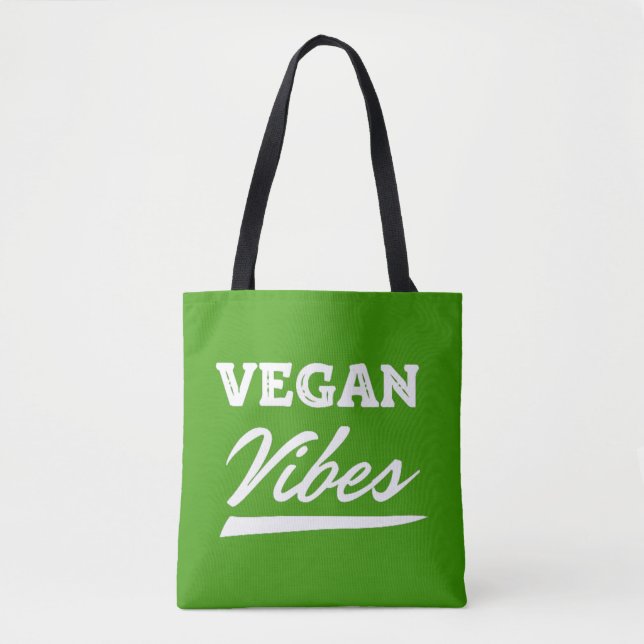 Bolsa Tote Vibrações Veganas Vegetarianas (Frente)