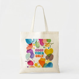 Bolsa Tote Vibrant Abstract Shapes Botanical Modern Boho
