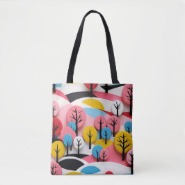 Bolsa Tote Vibrant Geometric Forest
