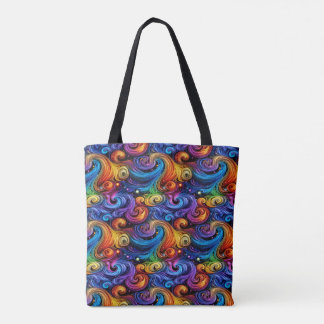 Bolsa Tote Vibrant Swirl Pattern Fleece Blanket