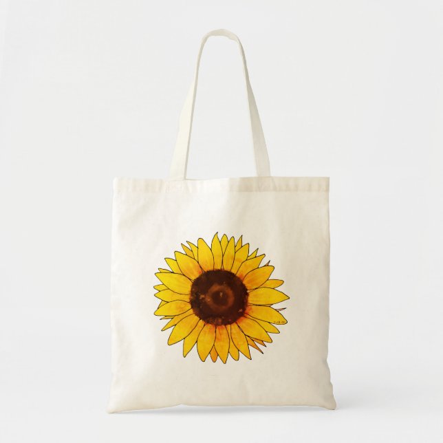 Bolsa Tote Vibrant Yellow Sunflower Bloom (Frente)